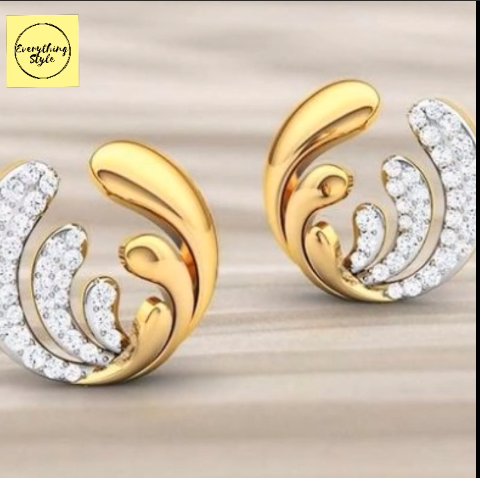 Beautiful Gold Stud and Earring Designs13