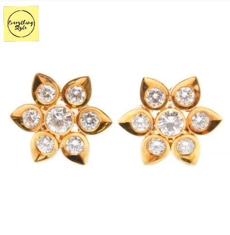 Beautiful Gold Stud and Earring Designs23