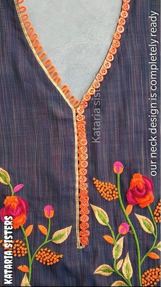 Button Loops Neck Design Making1