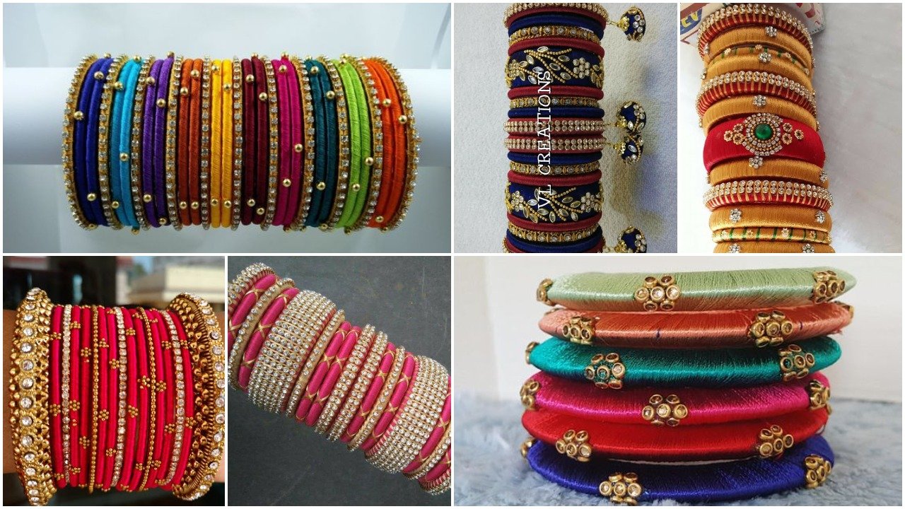 Designer Silk Thread Bangles Designs