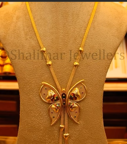 Gold Pendant Designs with Long and Short Chains5