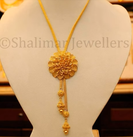 Gold Pendant Designs with Long and Short Chains7