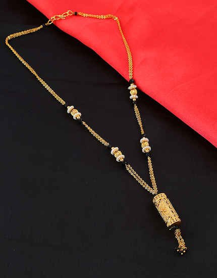 Latest Beautiful Gold Long Mangalsutra Designs17
