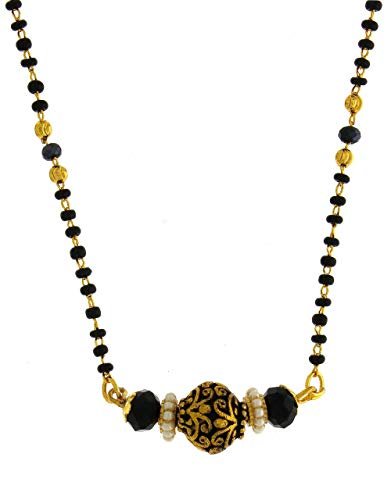 Latest Black Beads Work Mangalsutra Designs7