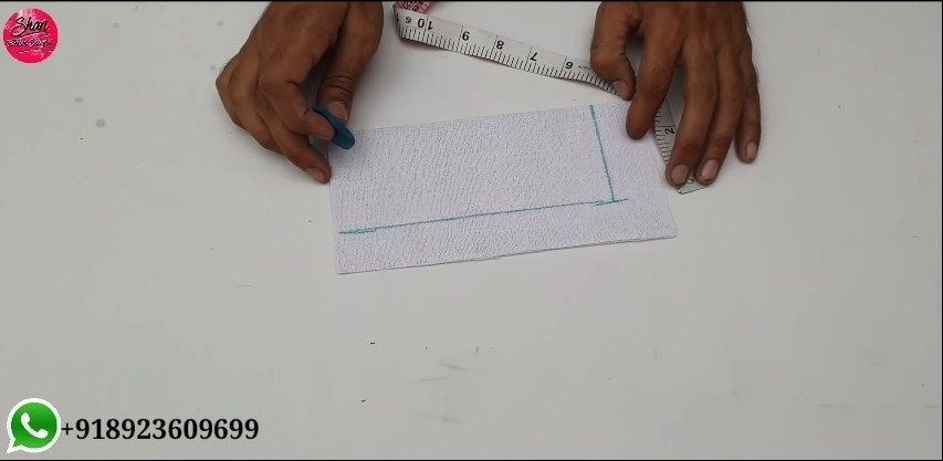 drawing the measurements using chalk