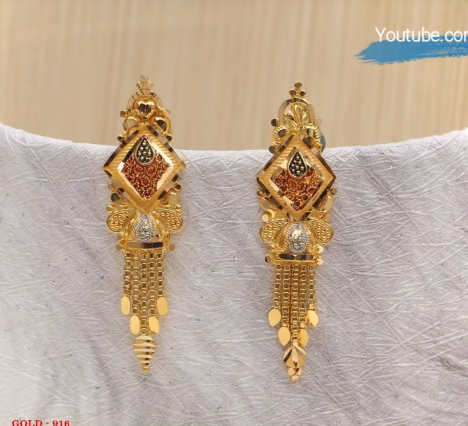 Latest Daily Wear Gold Earring Designs13