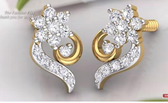 Latest Gold Ear Stud Designs15