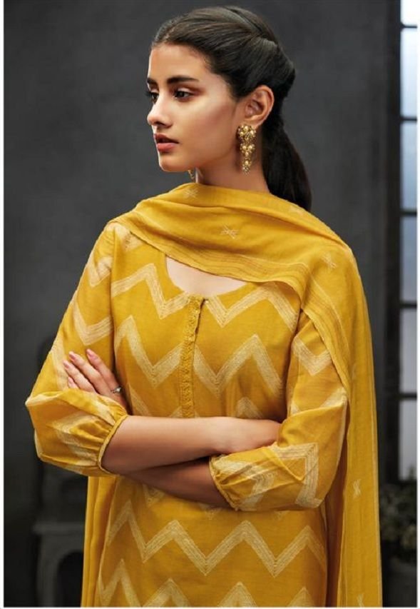 yellow cotton kurti