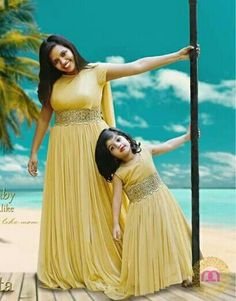 yellow party wear gown