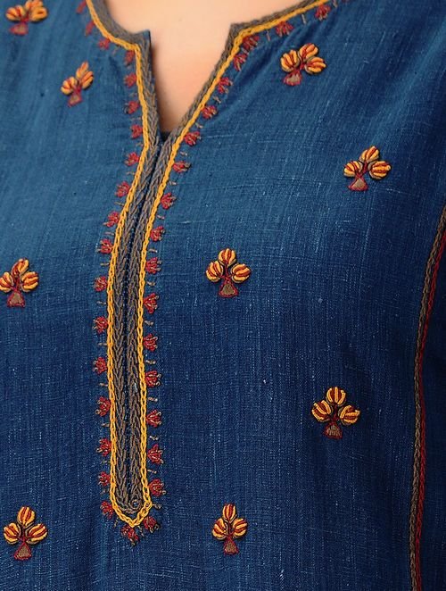 blue kurti design