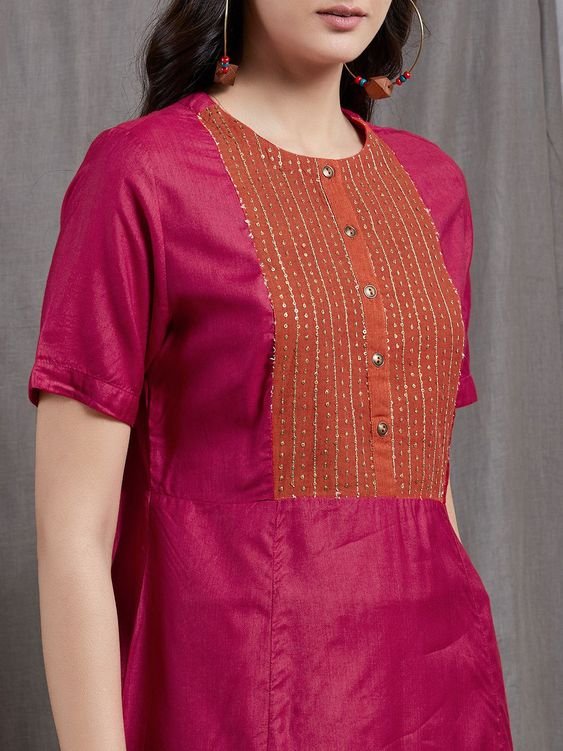 high neck kurti design