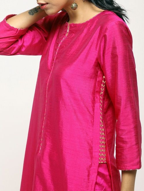 pink kurti design