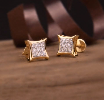 Top Stunning Light Weight Gold Stud Earrings12