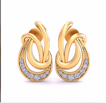 Top Stunning Light Weight Gold Stud Earrings20