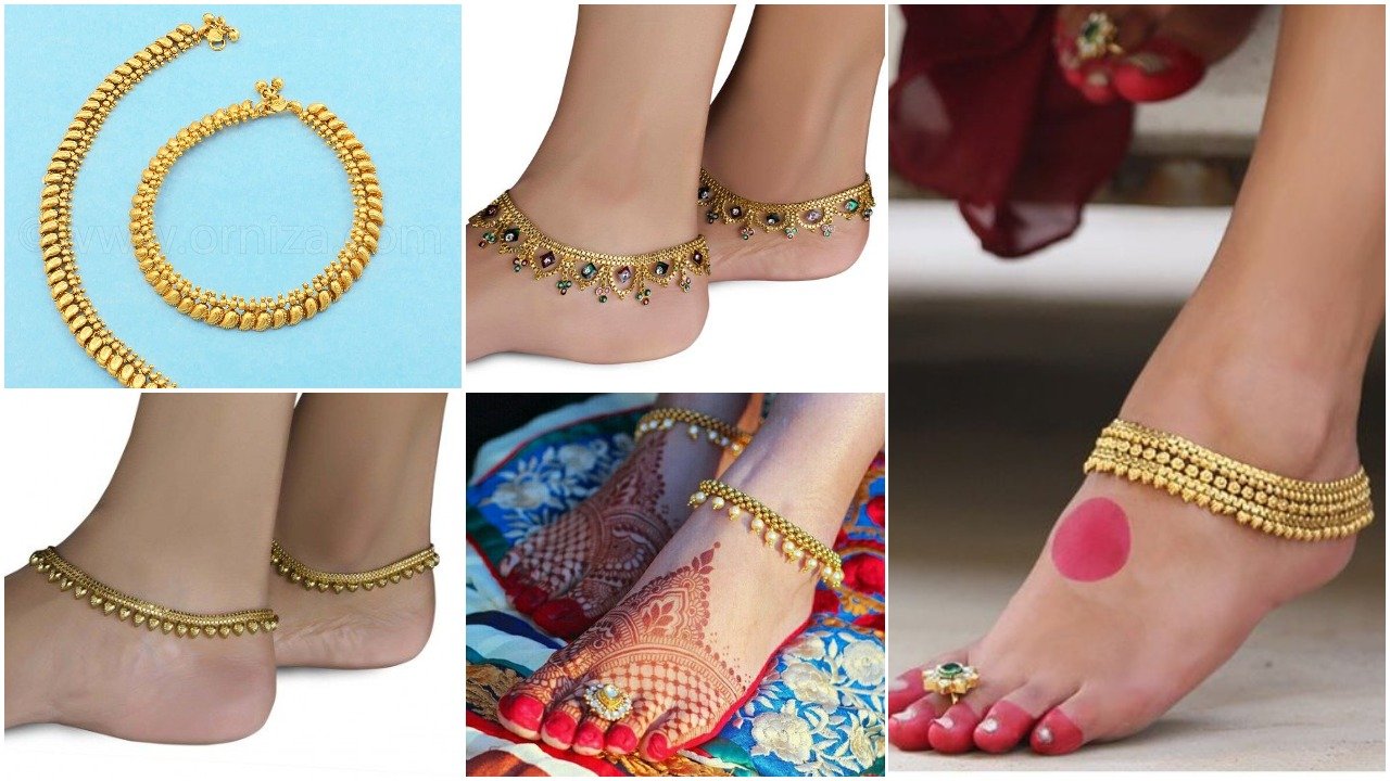 Bridal Gold Anklet Designs