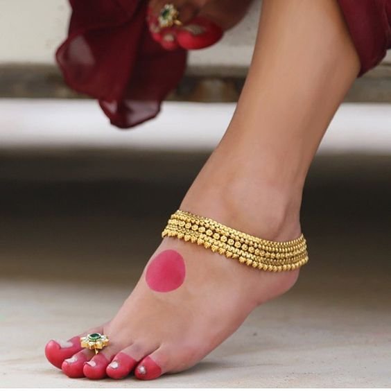 Bridal Gold Anklet Designs1