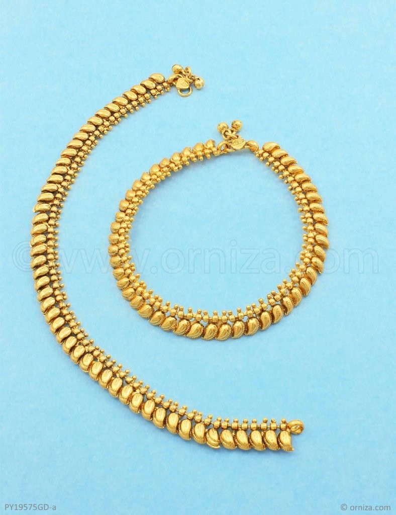 Bridal Gold Anklet Designs15