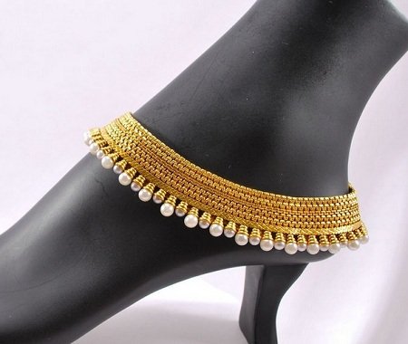 Bridal Gold Anklet Designs18