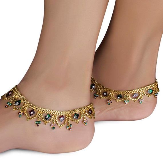 Bridal Gold Anklet Designs2