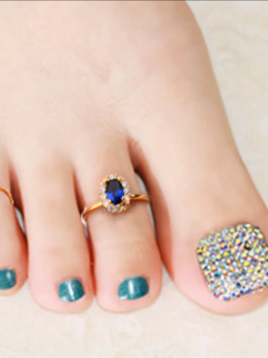 Designer Gold Plated and Silver Toe Rings10