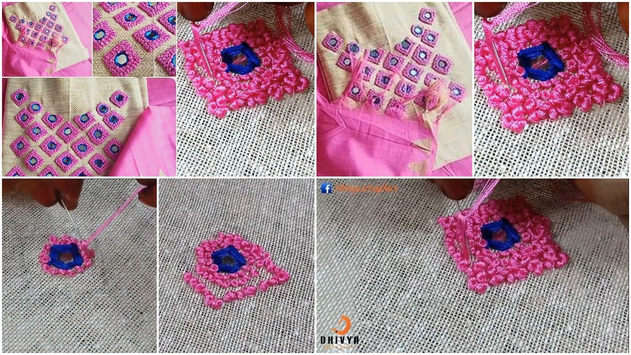 Embroidery Designs on Kurti-French Knot