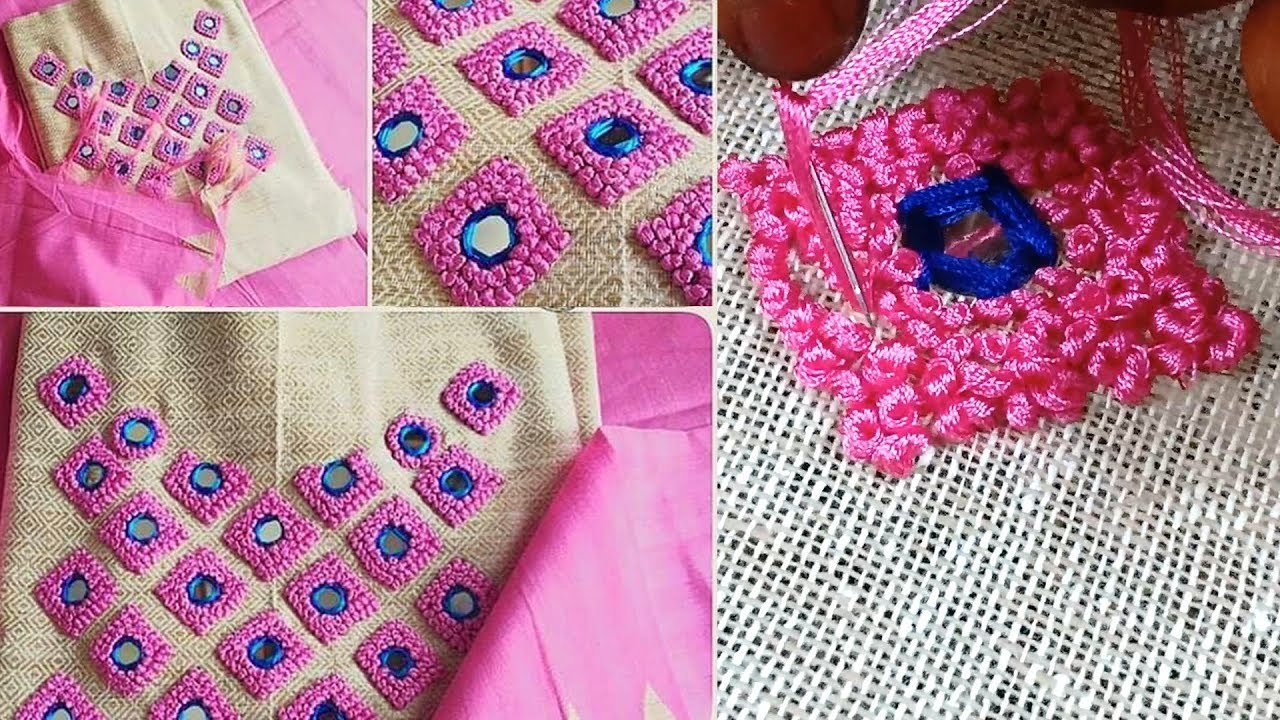 Embroidery Designs on Kurti-French Knot10
