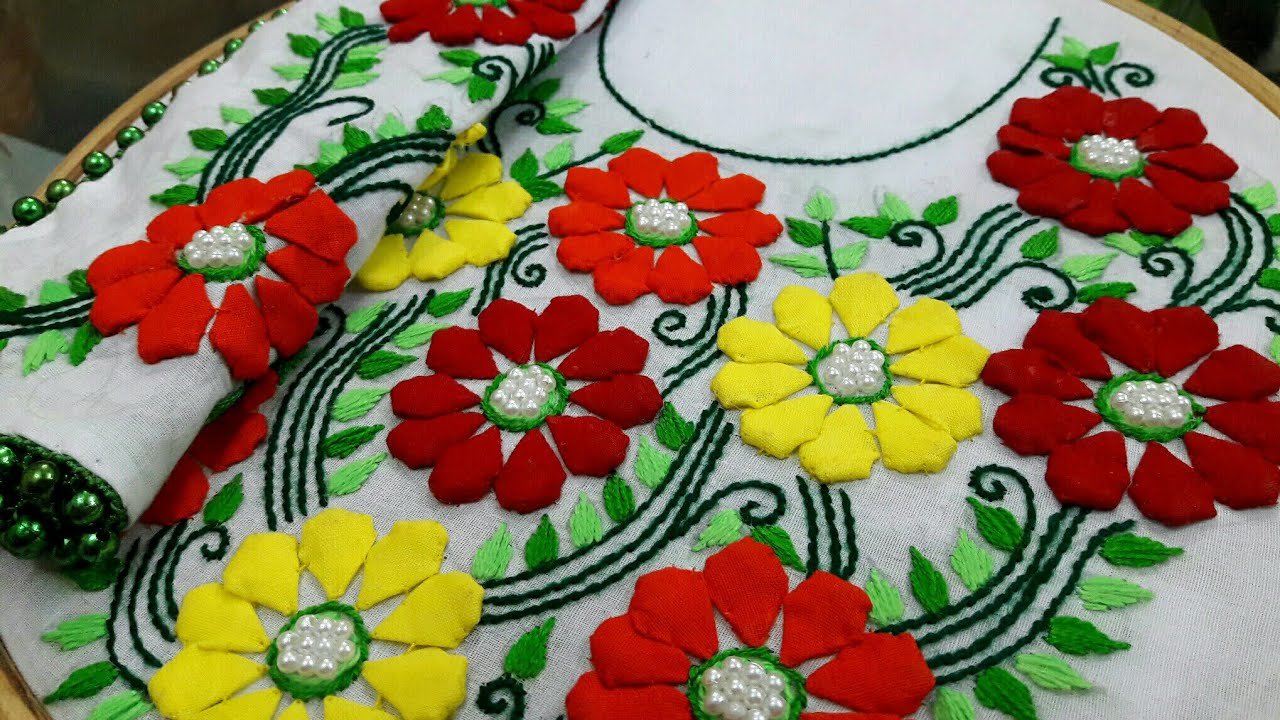 Hand Embroidery Style Stitch for Kurthi1