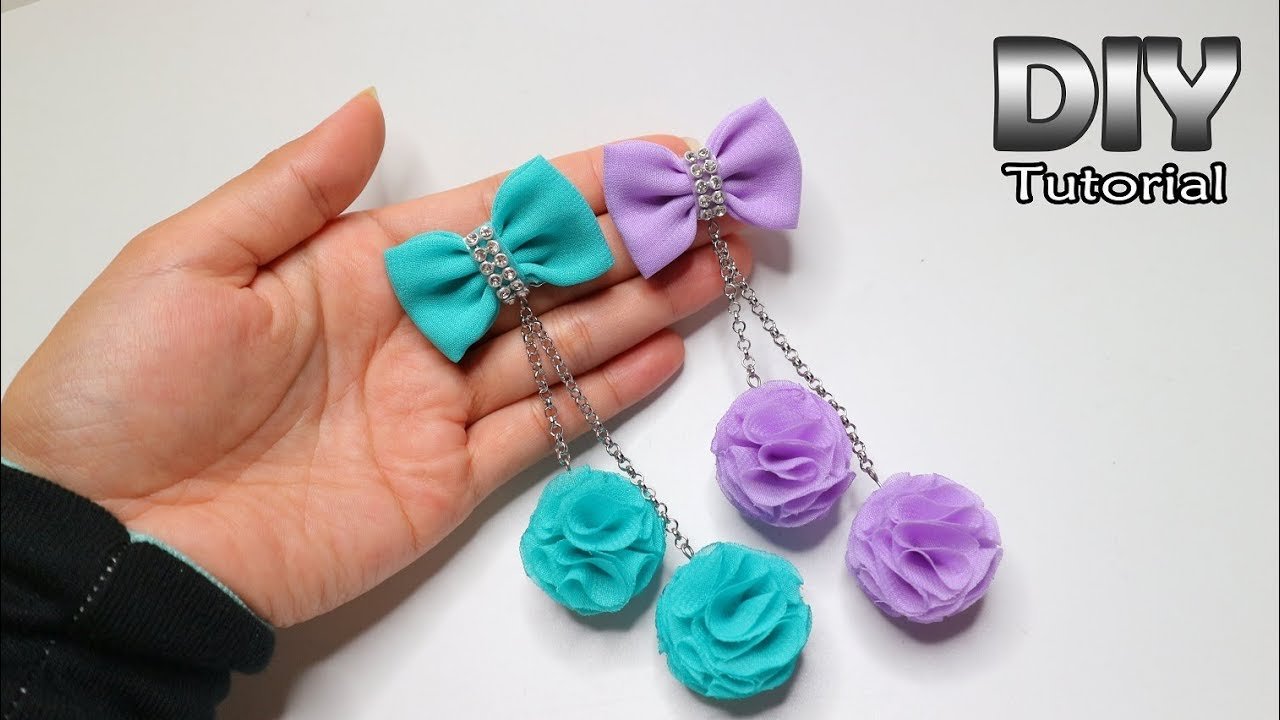 How to Make a Chiffon Fabric Flower with Pompom1