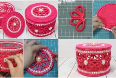 Beautiful Jewelry Box with Woolen and Newspaper