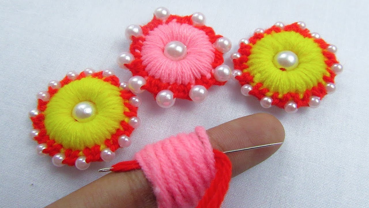 Easy Flower Embroidery Trick 1