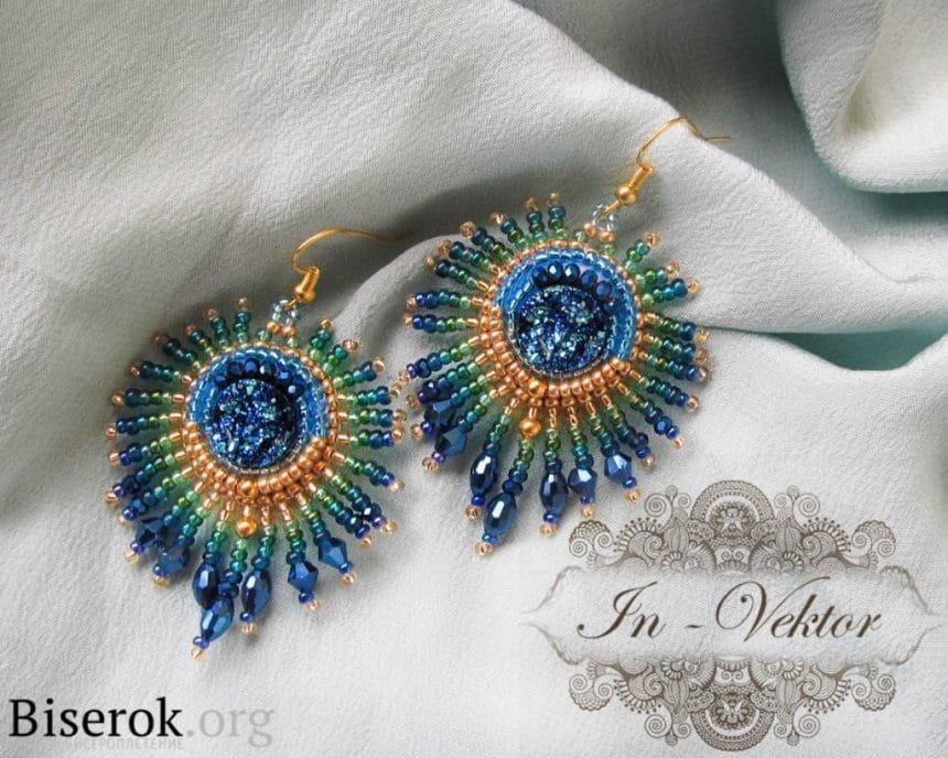 Peacock Feathers Earrings 1