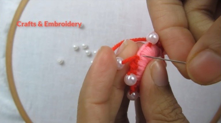 Easy Flower Embroidery Trick 11