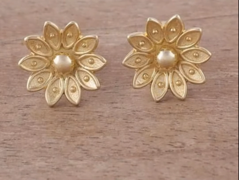 Simple Daily Wear Gold Earring Design 12