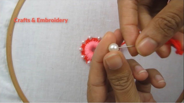 Easy Flower Embroidery Trick 12