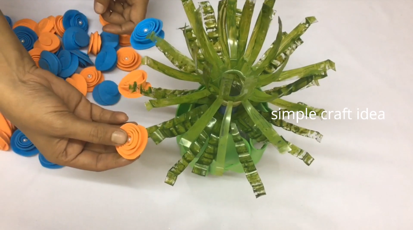 How to make Guldasta from Form Sheet and Plastic Bottle 15