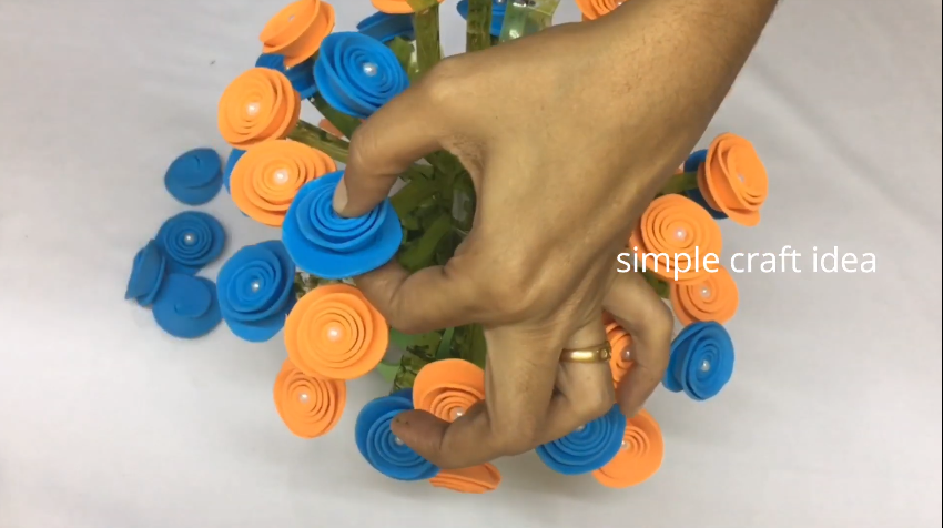 How to make Guldasta from Form Sheet and Plastic Bottle 18