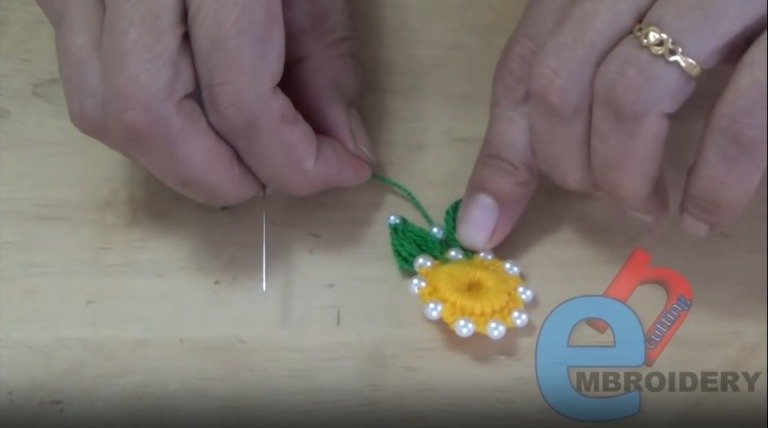 Easy Flower Embroidery Trick 19