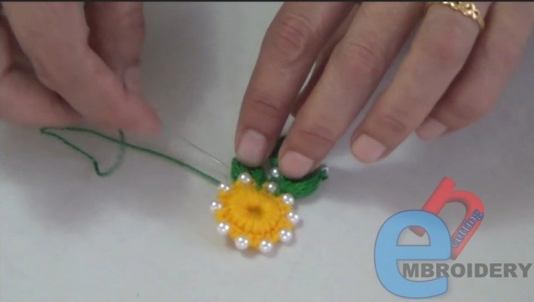 Easy Flower Embroidery Trick 20