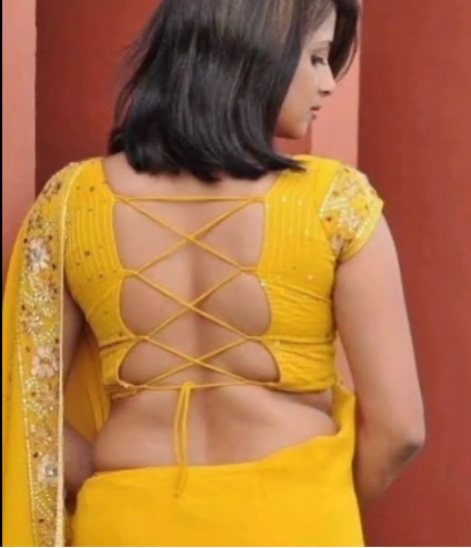 Top 10 Trending Yellow Blouse Designs for Traditional Look 3