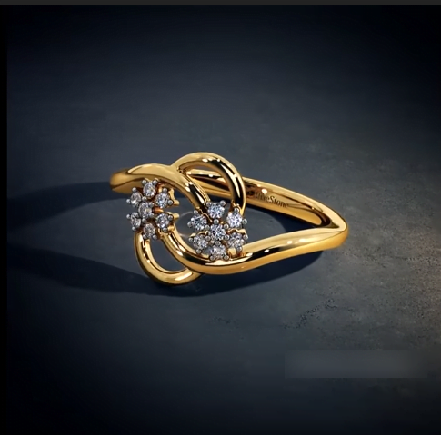 Latest Beautiful Gold and Diamond Rings 5