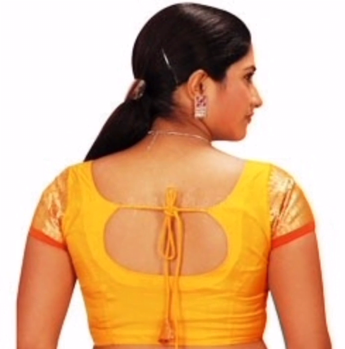 Top 10 Trending Yellow Blouse Designs for Traditional Look 5