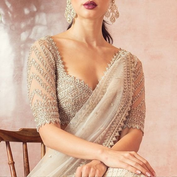 Stunning Net Blouse Designs 7