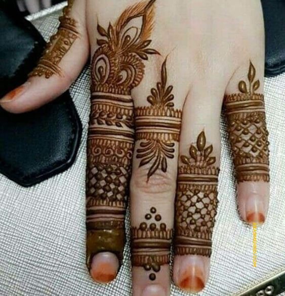 Finger Mehndi Design Ideas for 2021 Brides 8