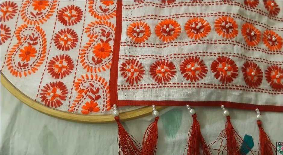 Hand Embroidery Phulkari Work Design for Kurti1