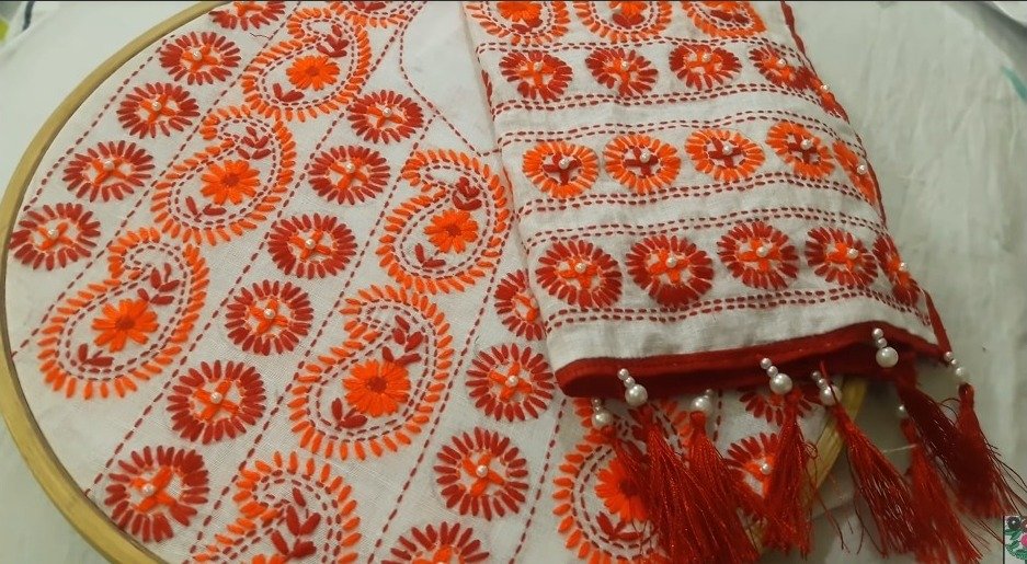 Hand Embroidery Phulkari Work Design for Kurti18