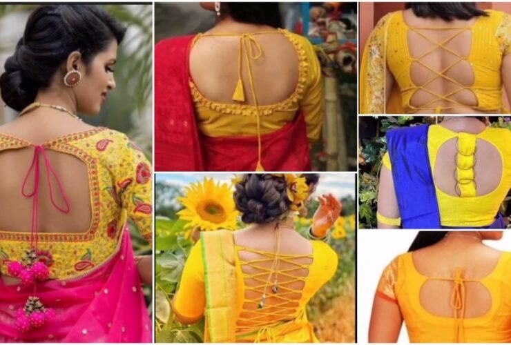 Top 10 Trending Yellow Blouse Designs for Traditional Look t1