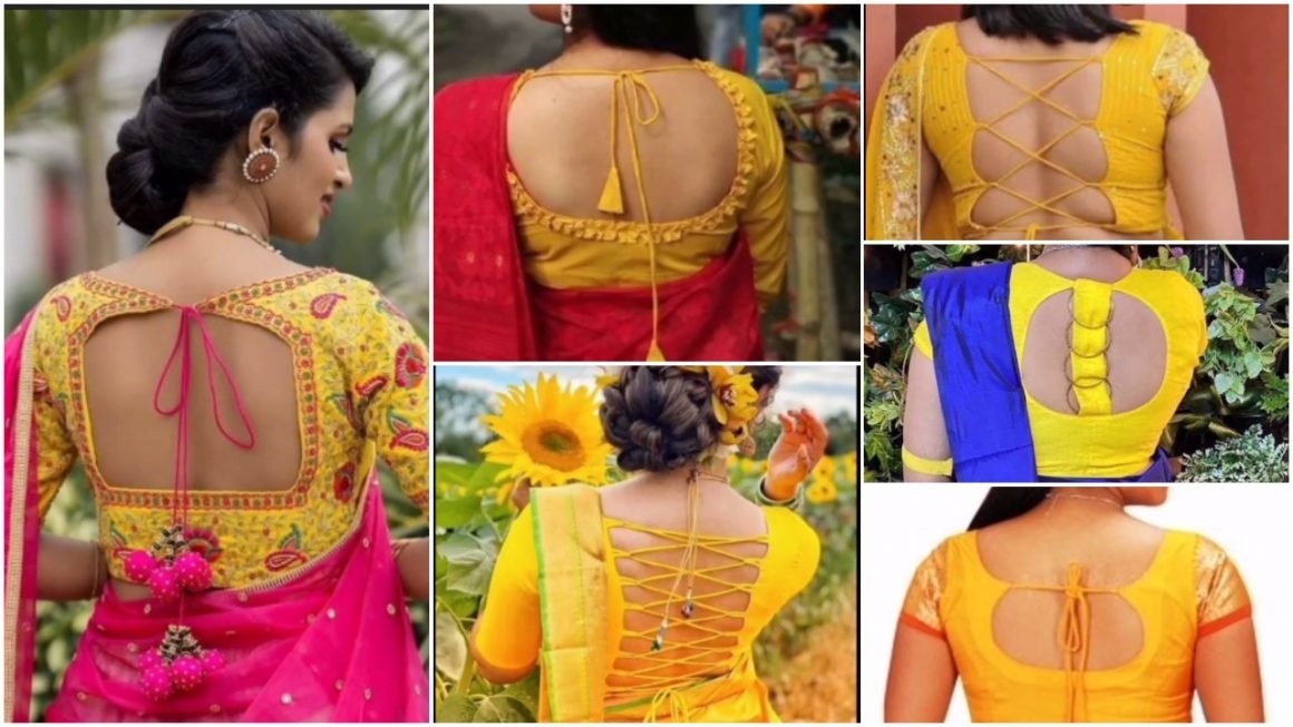 Top 10 Trending Yellow Blouse Designs for Traditional Look t1
