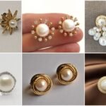 Simple Gold Pearl Drop Earrings t1