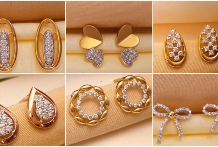 Latest Gold Ear Stud Design t1