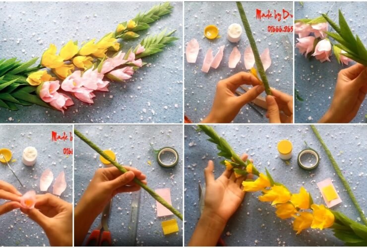 How to make Gladiolus Paper Flowers t1